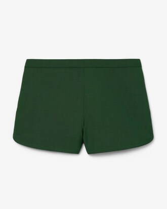 Runway Trim Accent Wool Shorts