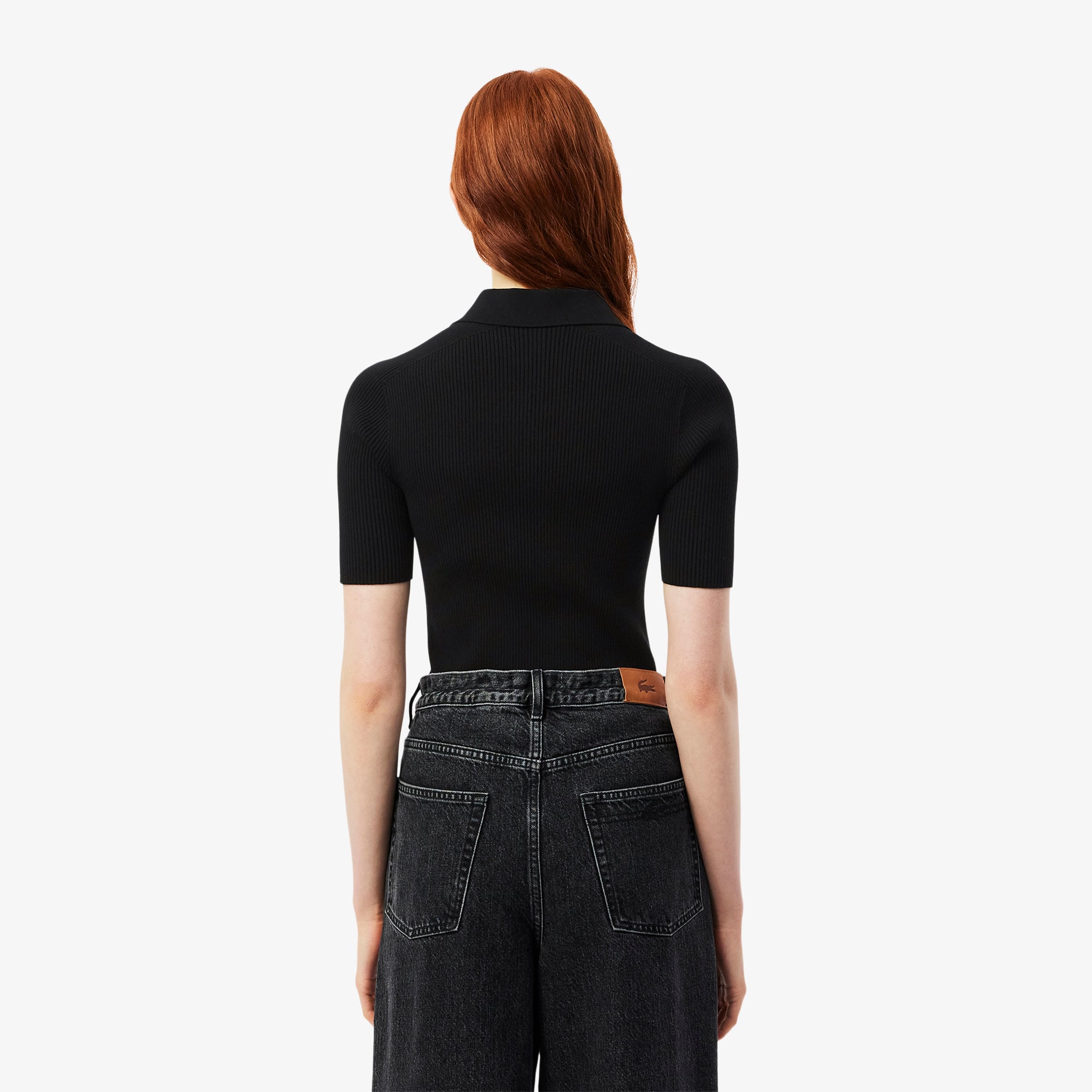 3D Ribbed Knit Polo Shirt - Women's Knitwear - New In 2026 | Lacoste