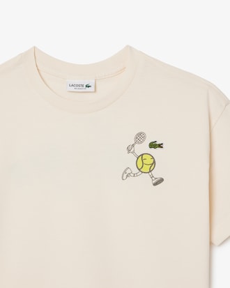 Tennis Ball Print Cotton T-shirt