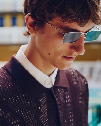 Icons Metal Rectangle Glasses