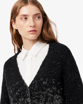 Metallic Ombr&eacute; Jacquard Cardigan