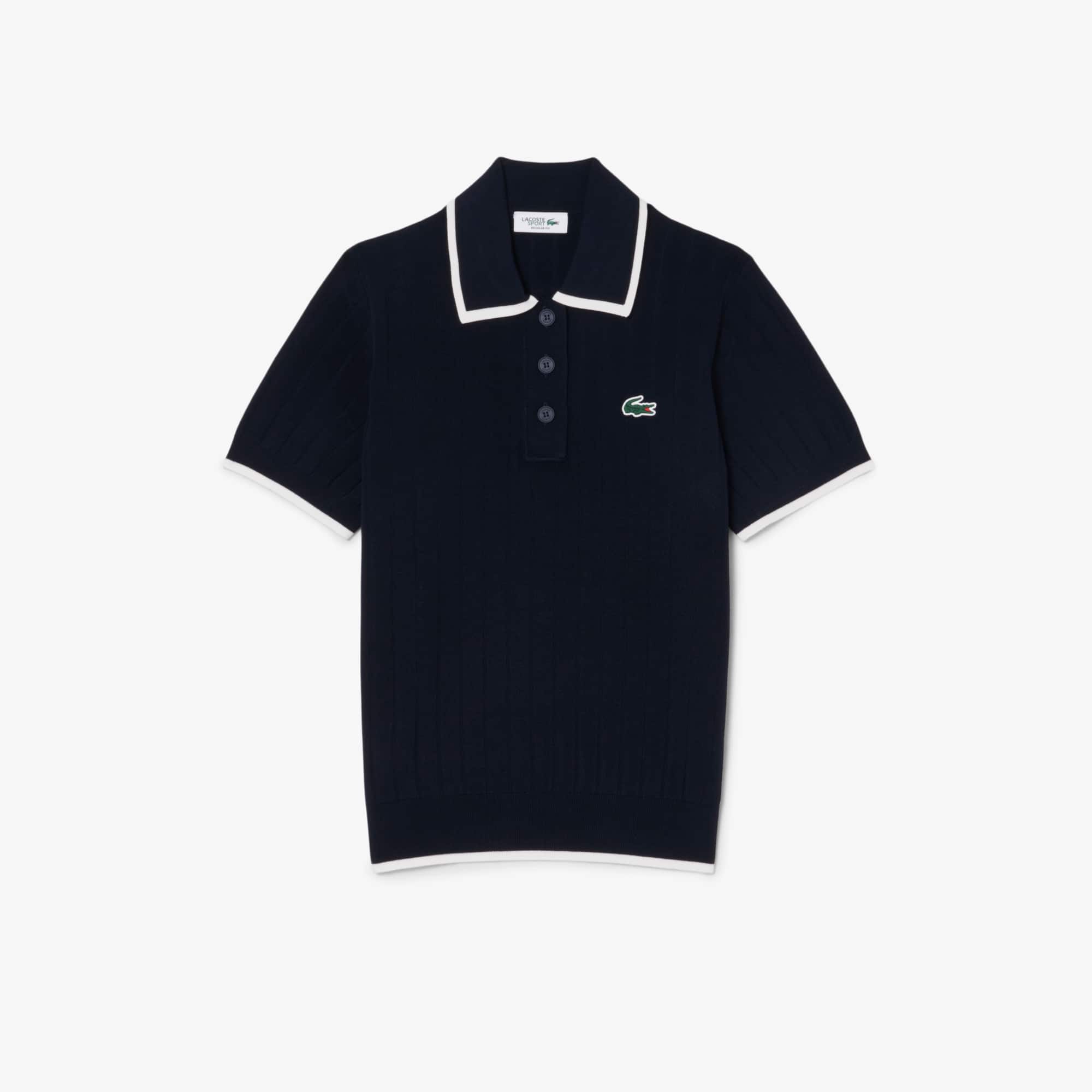 Short Sleeved Polo Collar Golf Sweater - Women's Knitwear - New In