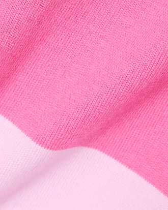Oversized Striped Cotton Rugby Polo Shirt