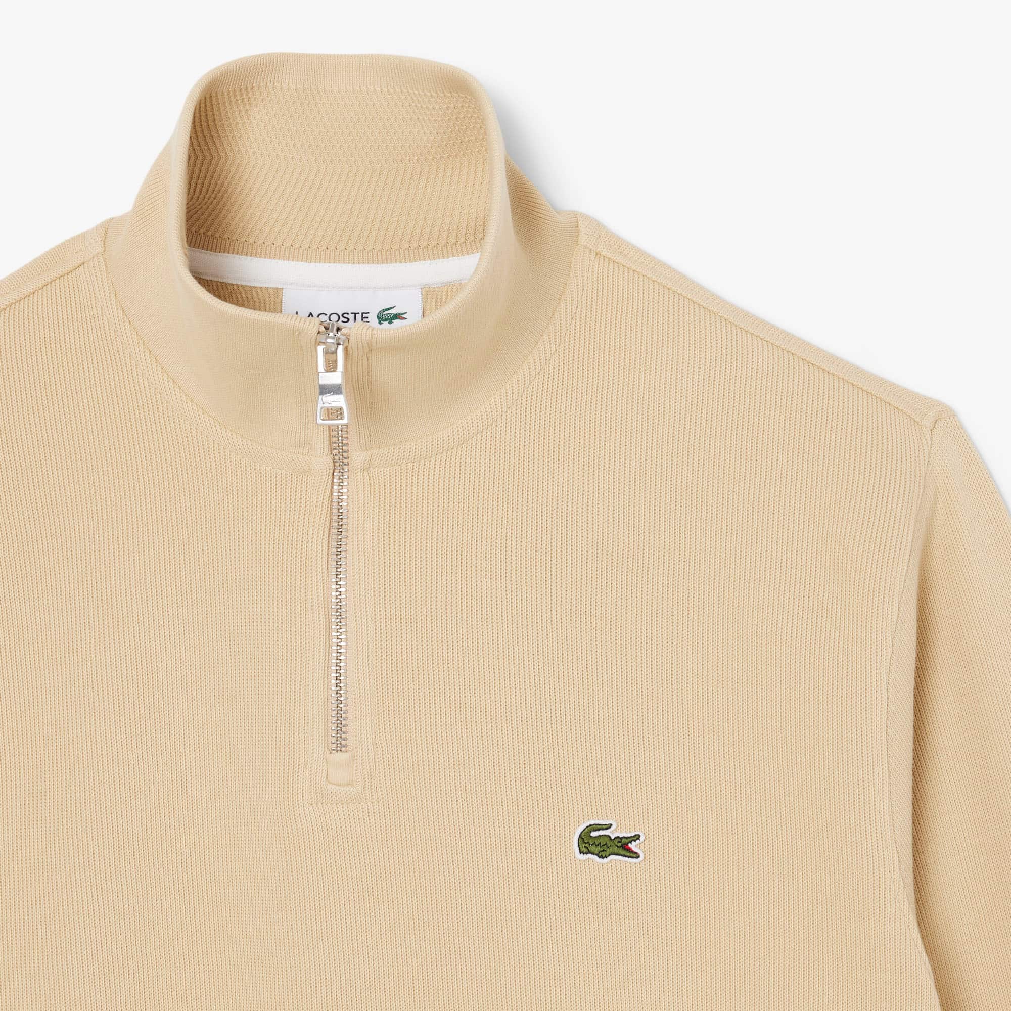 Zip-Up High Neck Interlock Sweatshirt - Men's Sweatshirts - New In