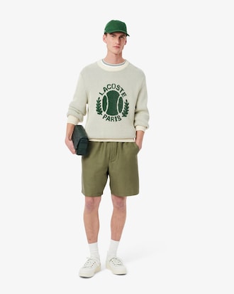 Regular Fit Linen Blend Shorts