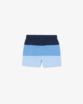 Striped Taffeta Swim Trunks