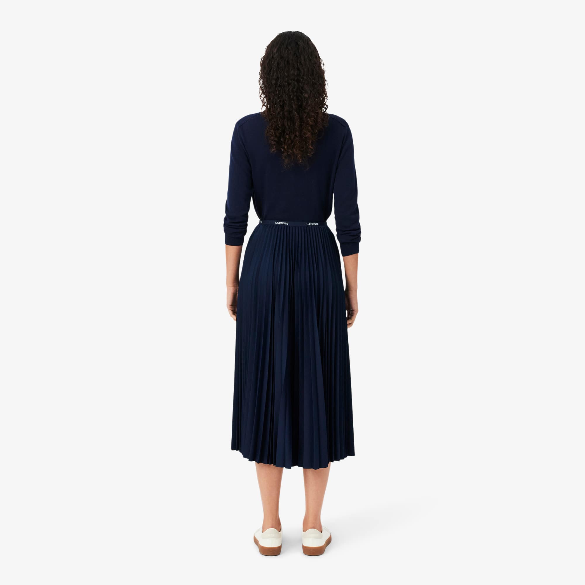 Long Pleated Elasticated Waist Skirt - Women's dresses & skirts