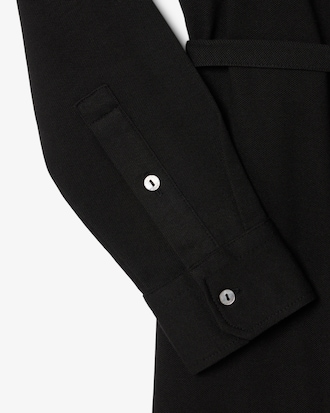 Slim Fit Polo Collar Wrap Dress