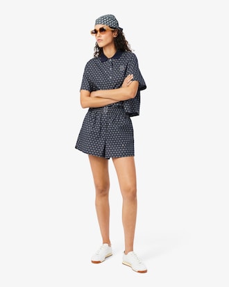 Printed Oversized Bermuda Shorts