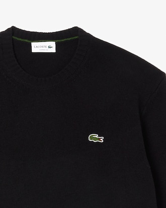 Carded Wool Crew Neck Sweater