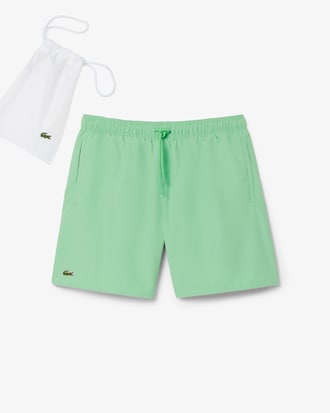 Mid Length Monochrome Swim Trunks