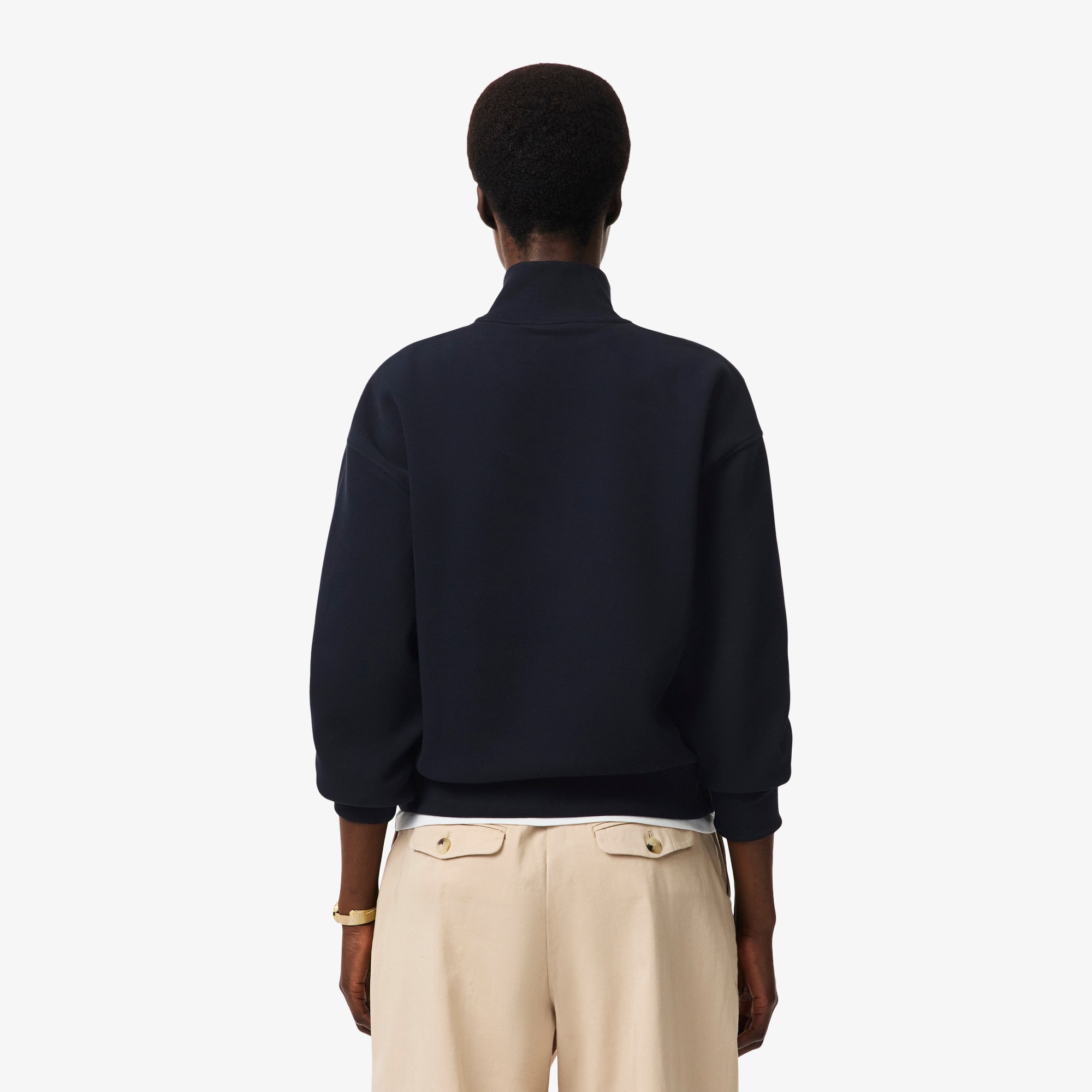High Neck Zipped Piqué Sweatshirt - undefined - New In 2026 | Lacoste