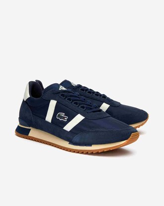 Men&rsquo;s Partner Retro Textile and Suede Trainers
