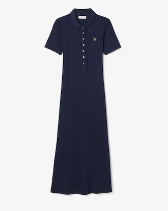 Slim Fit Pointelle Polo Dress