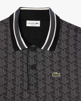 Classic Fit Monogram Jacquard Polo Shirt