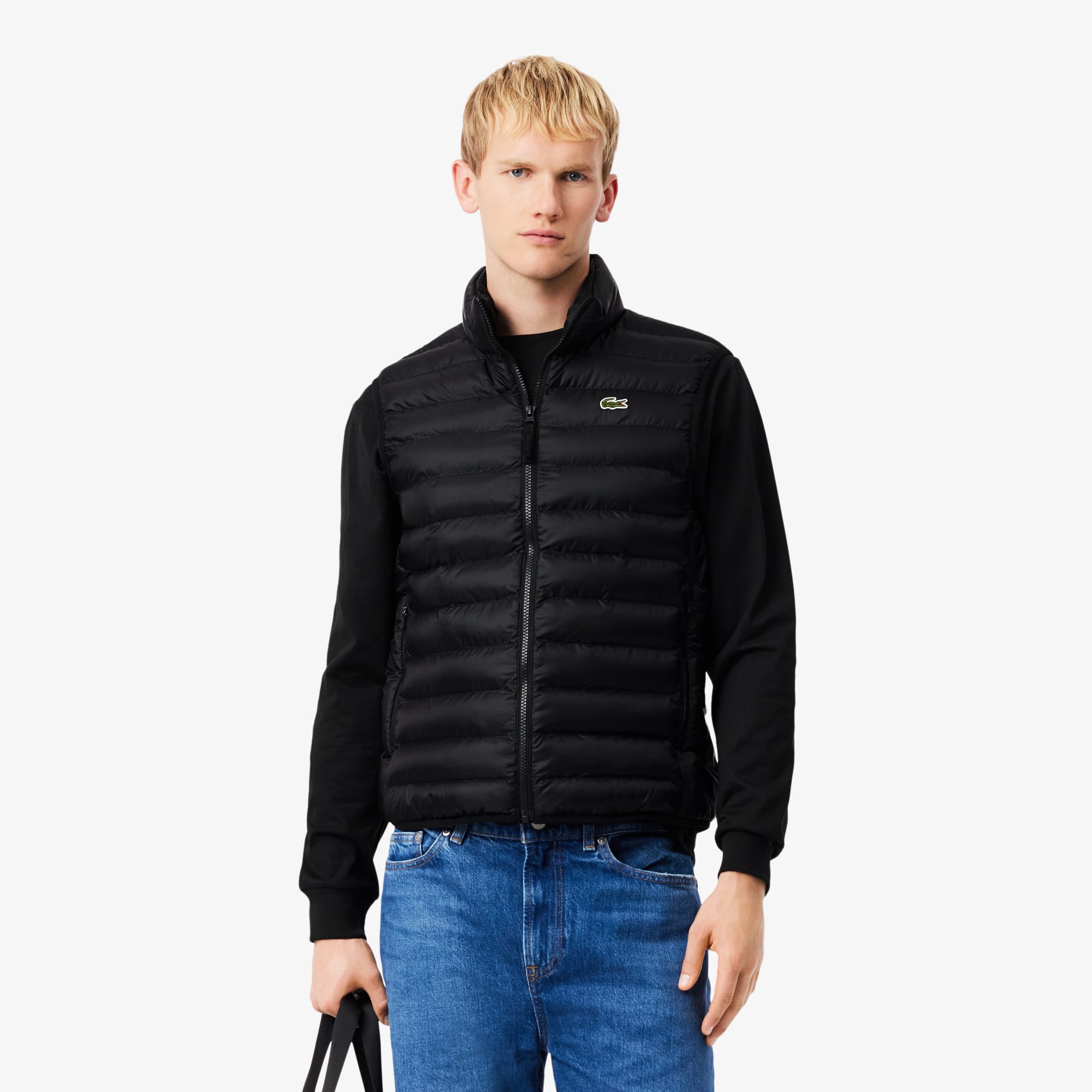 Lacoste Herren Lacoste Daunen Weste Lacoste Puffer-Weste Mit