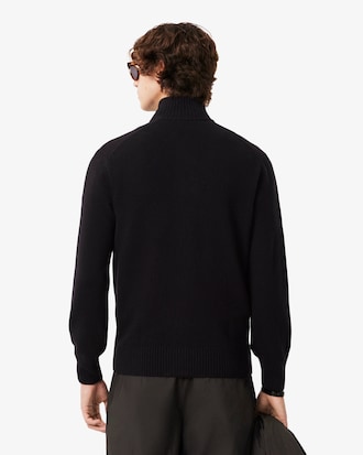 Carded Wool Zipped Sweater