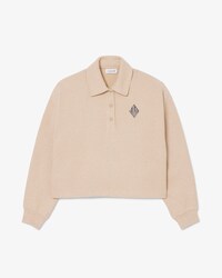 Oversized Ribbed Polo Sweatshirt