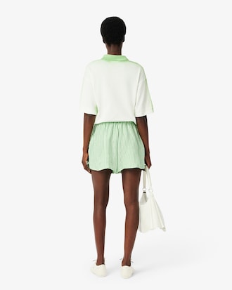 Loose Striped Linen Shorts