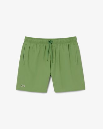 Mid Length Monochrome Swim Trunks