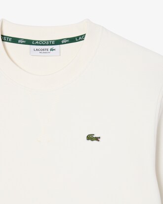 Relaxed Fit Piqu&eacute; Crew Neck Sweatshirt
