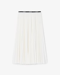 Long Pleated Elasticated Waist Skirt