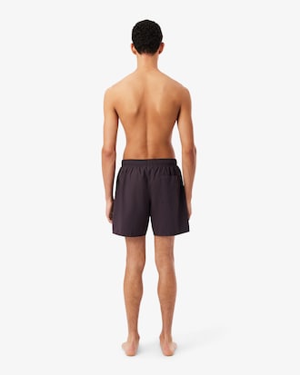 Mid Length Monochrome Swim Trunks