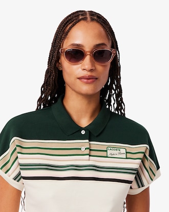 French Made Slim Fit Striped Polo Shirt