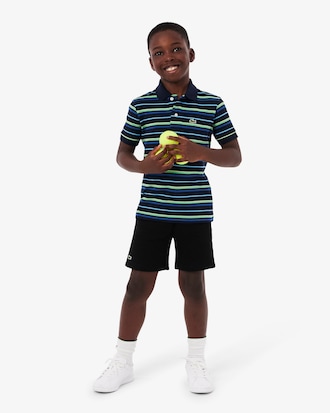 Contrast Stripe Petit Piqu&eacute; Polo Shirt