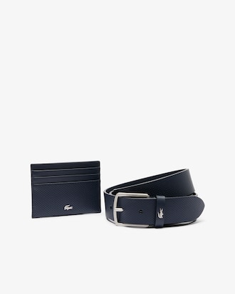 Leather Belt/Card Holder Gift Set