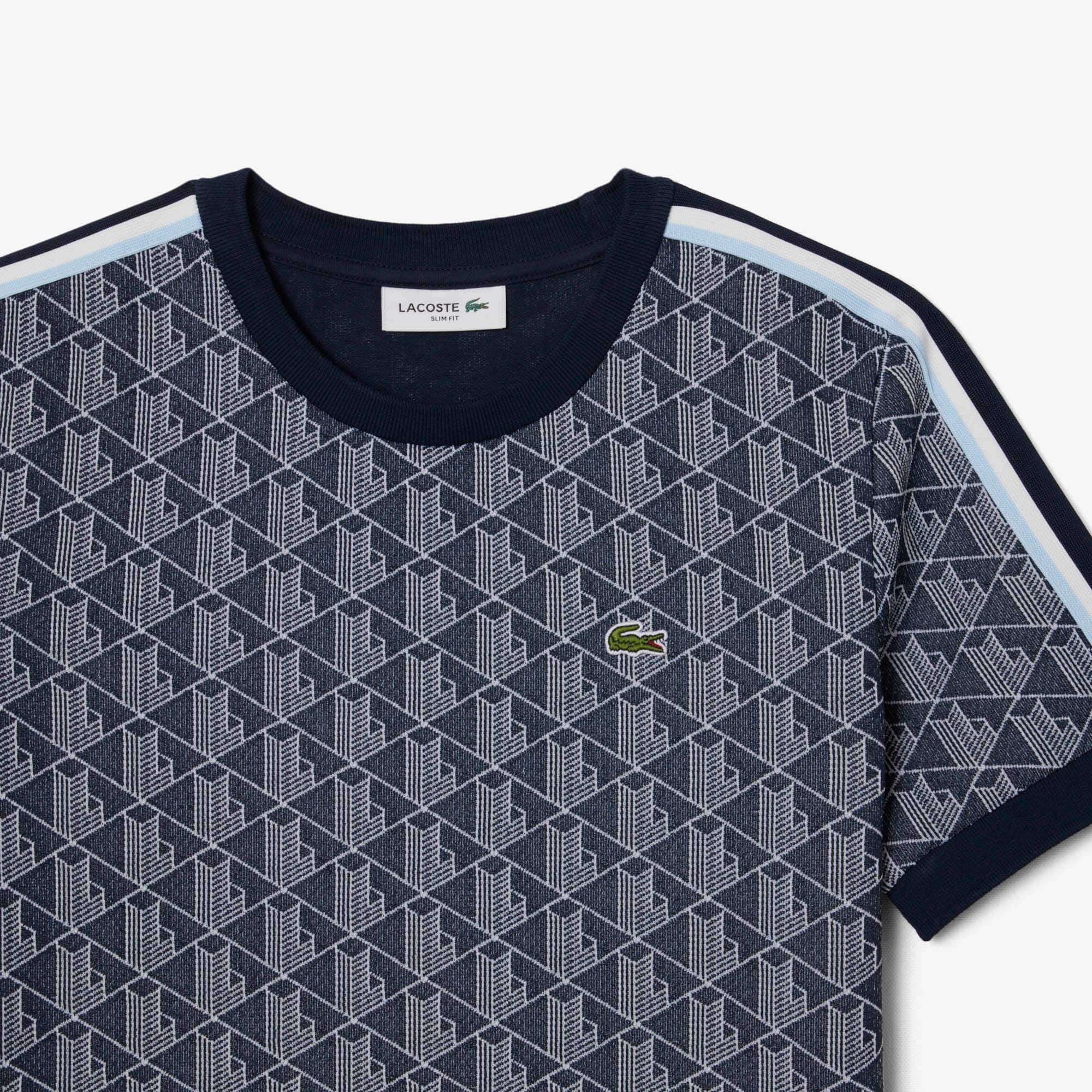 ◆Lacoste◆Monogram モノグラム Tシャツ Unisex Lacoste LIVE Monogram Print Cotton T-shirt - T-shirts