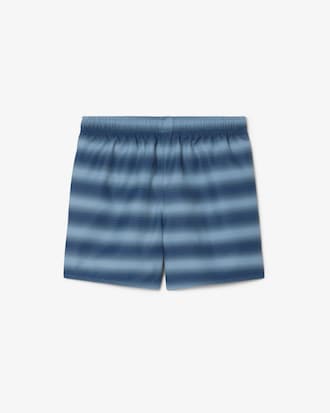 Striped Taffeta Swim Trunks