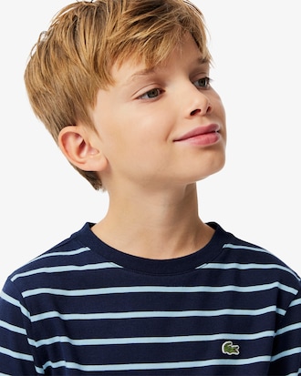 Long Sleeved Striped Heavy Cotton T-shirt