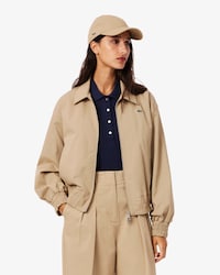 Double Collar Stretch Gabardine Jacket