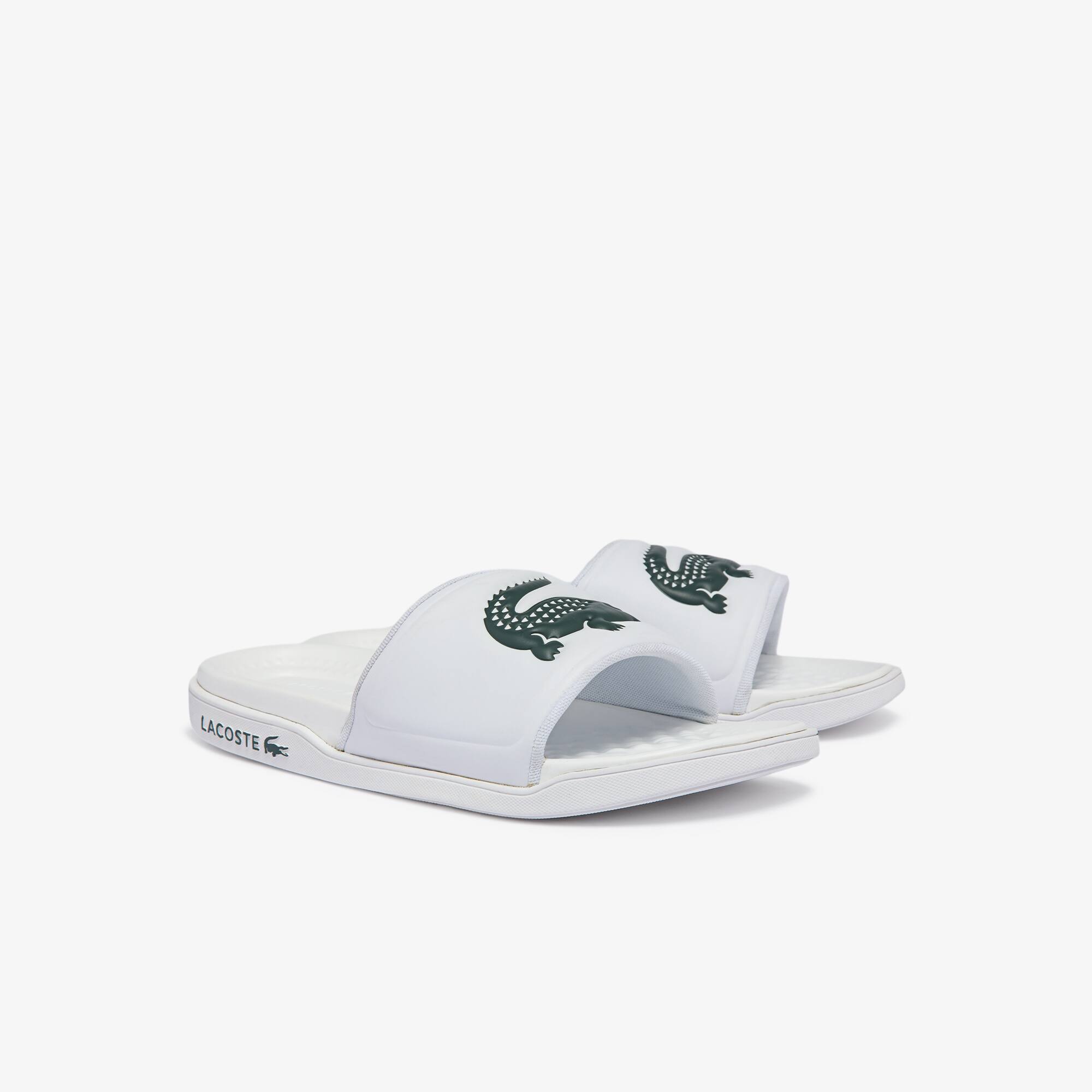lacoste sandals white