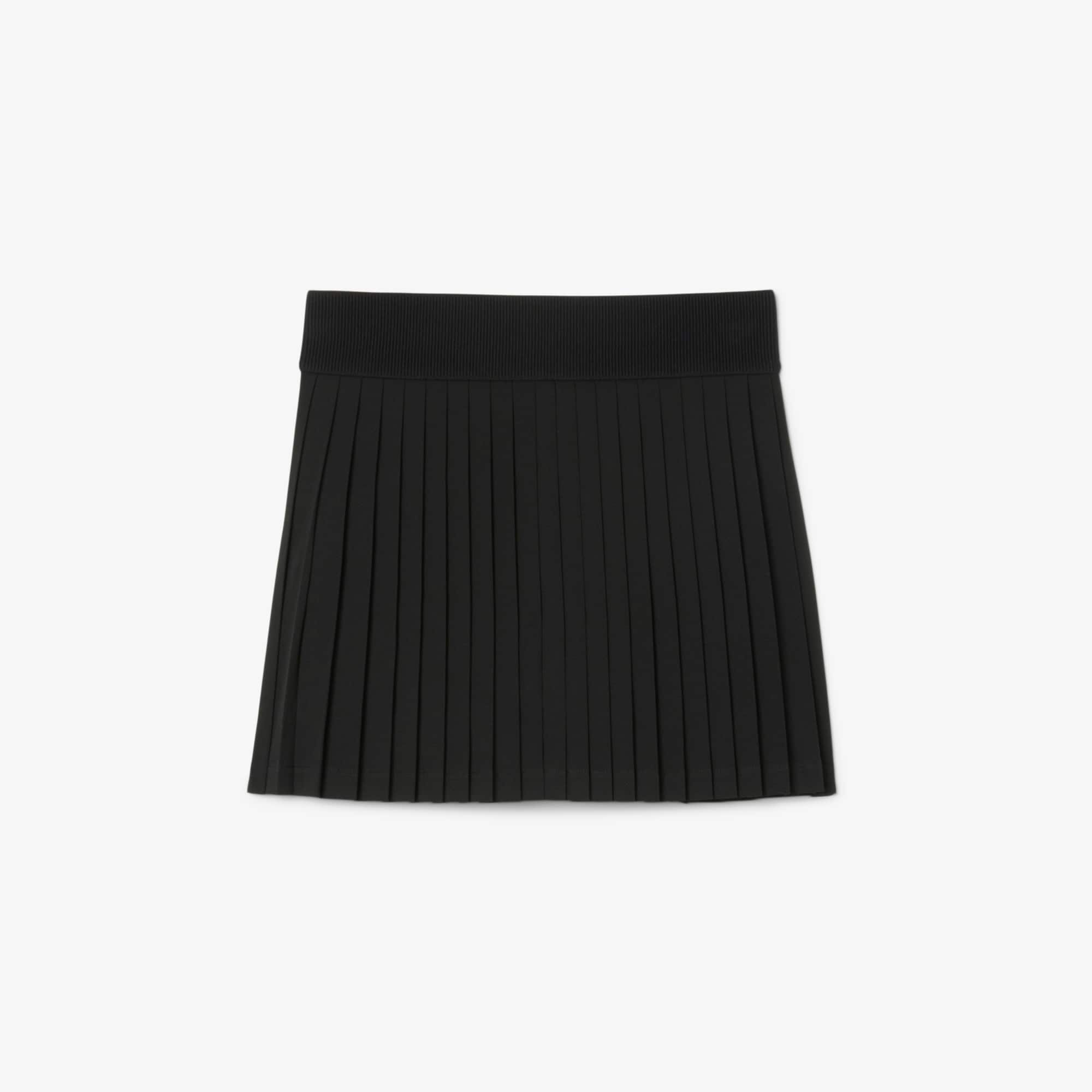 ★LACOSTE★ Women's ripstop skirt black JF718E-55G031 Women's 3D Ribbed Knit Flared Skirt - Shorts & Skirts - New