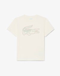 Crocodile Embroidery Cotton T-shirt