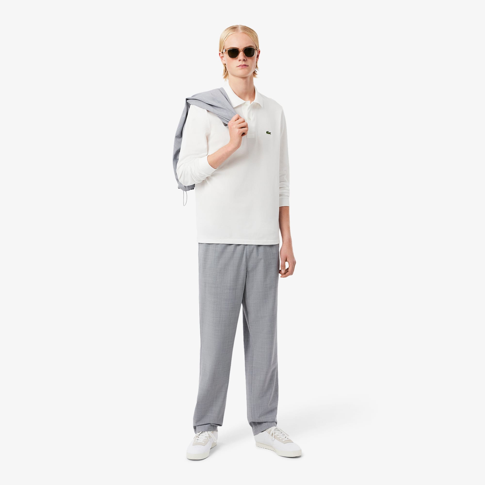 Regular Fit Wool Flannel Chino Pants - Men's Trousers & Shorts