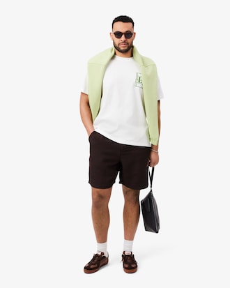 Regular Fit Linen Blend Twill Shorts