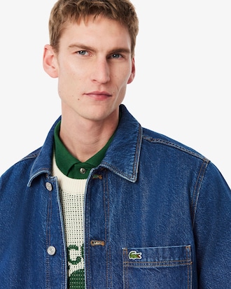 Heavy Cotton Denim Overshirt Jacket