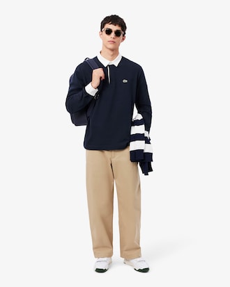 Relaxed Fit Jersey Rugby Polo Shirt