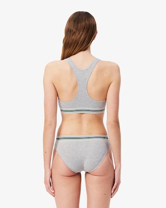 Contrast Band Stretch Cotton Bralette