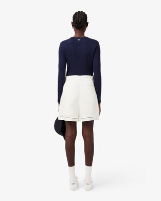 Oversized Fluid Linen Blend Bermuda Shorts