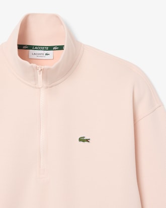 High Neck Zipped Piqu&eacute; Sweatshirt