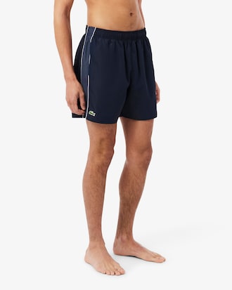Mid Length Colorblock Swim Trunks