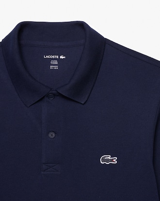 Regular Fit Long Sleeved Cotton Blend Polo Shirt