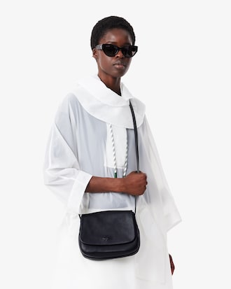 City Court Grain Leather Flap Close Bag