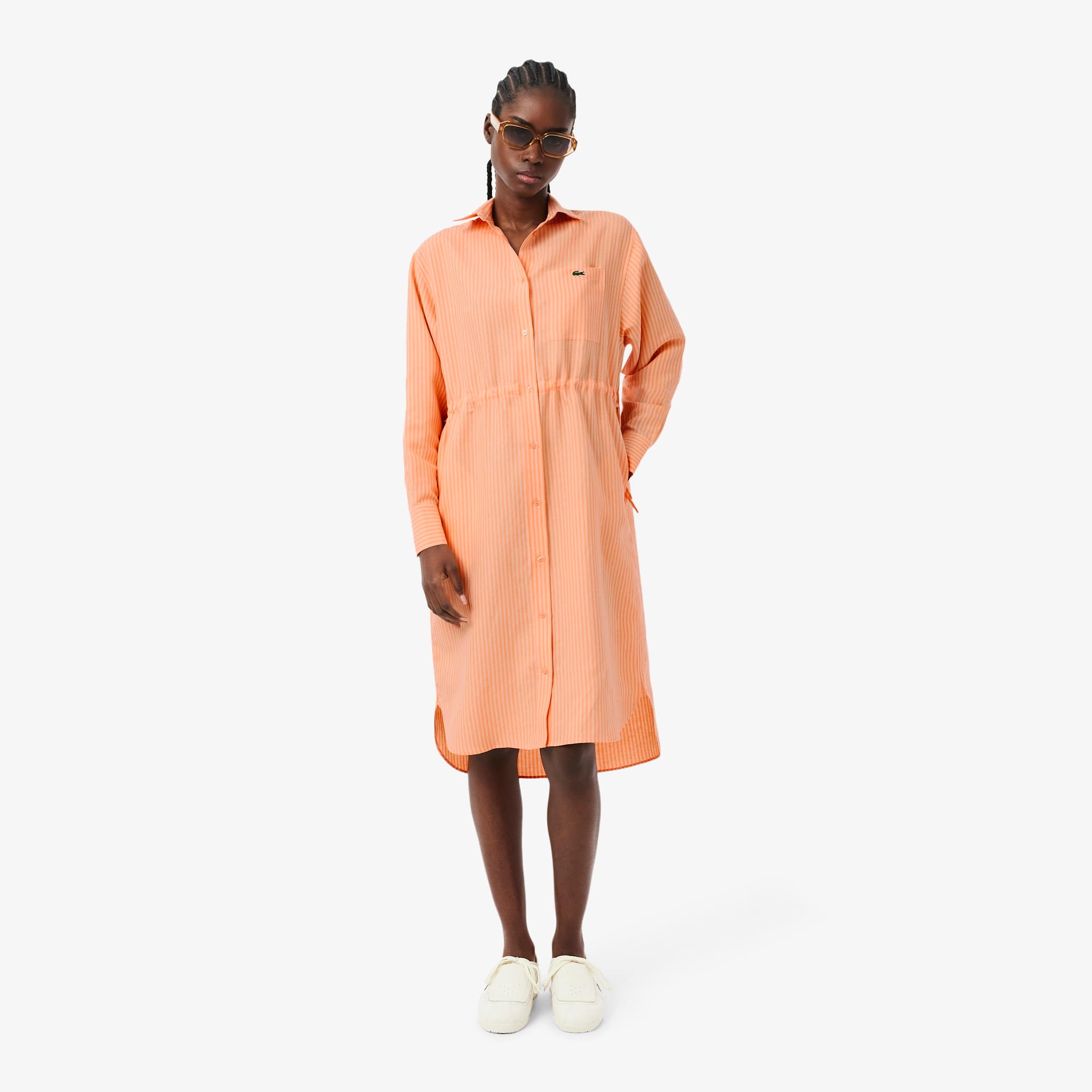 Oversized Linen Blend Shirt Dress - Women's dresses & skirts - New