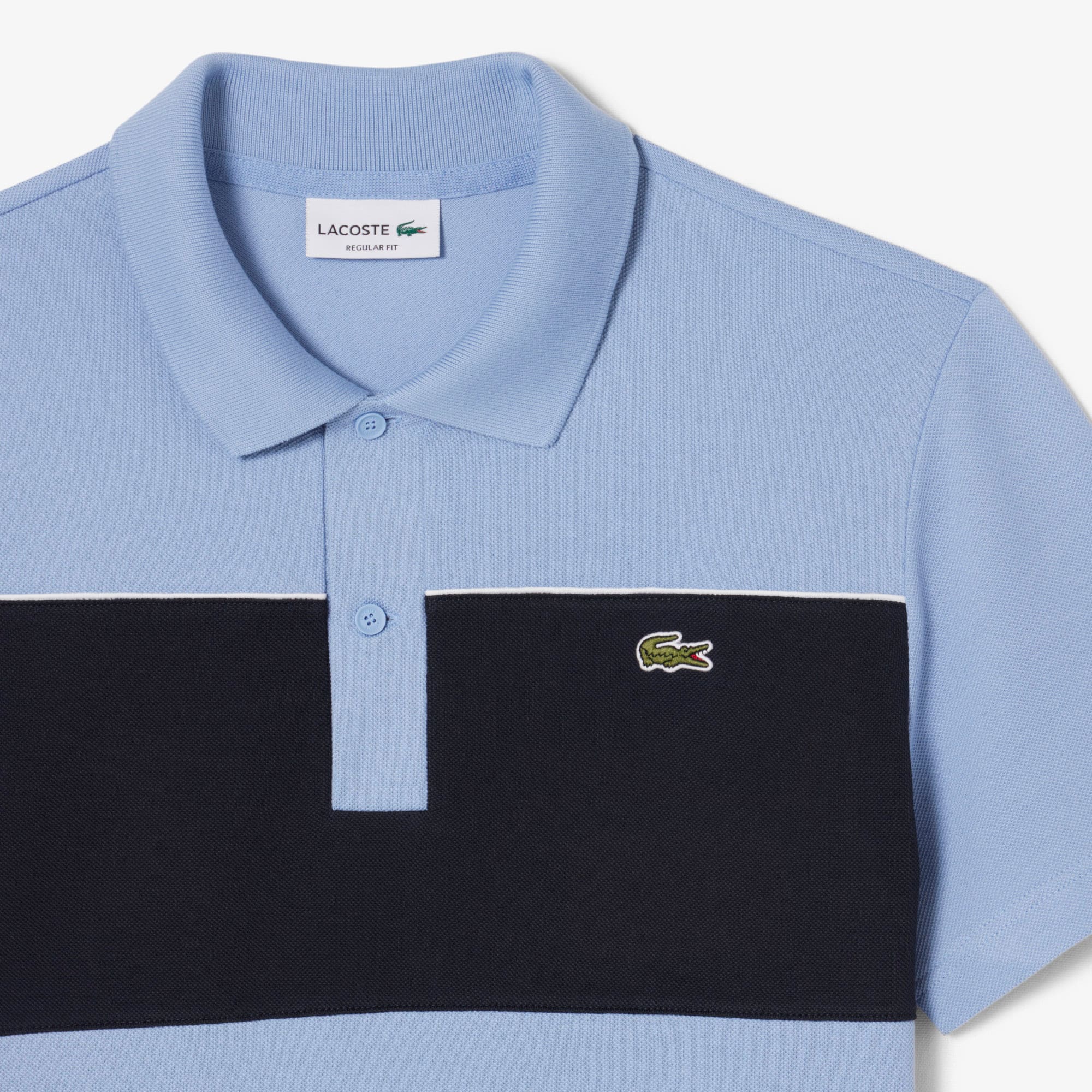 Regular Fit Colour-Block Piqué Polo Shirt - Men's Short Sleeves