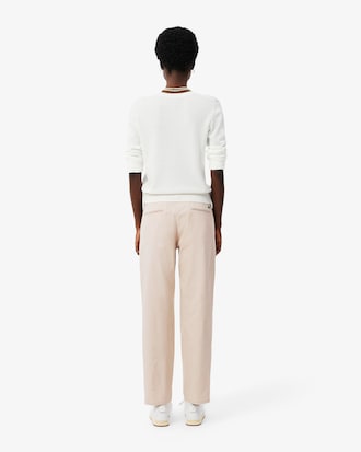 Straight Fit Cotton Gabardine Chino Pants